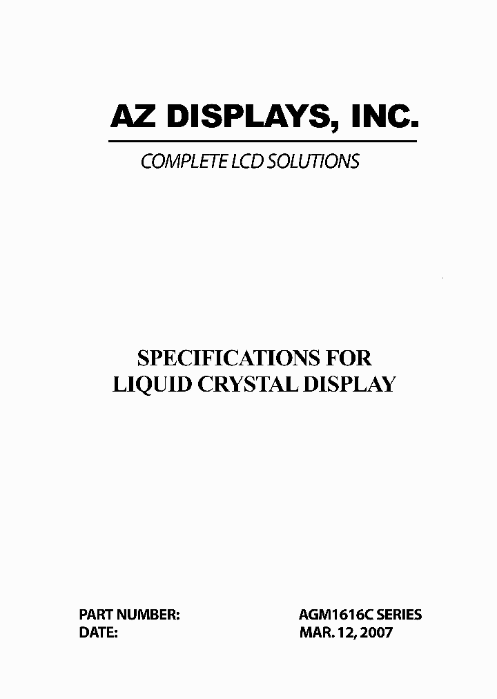 AGM1616C_1119597.PDF Datasheet