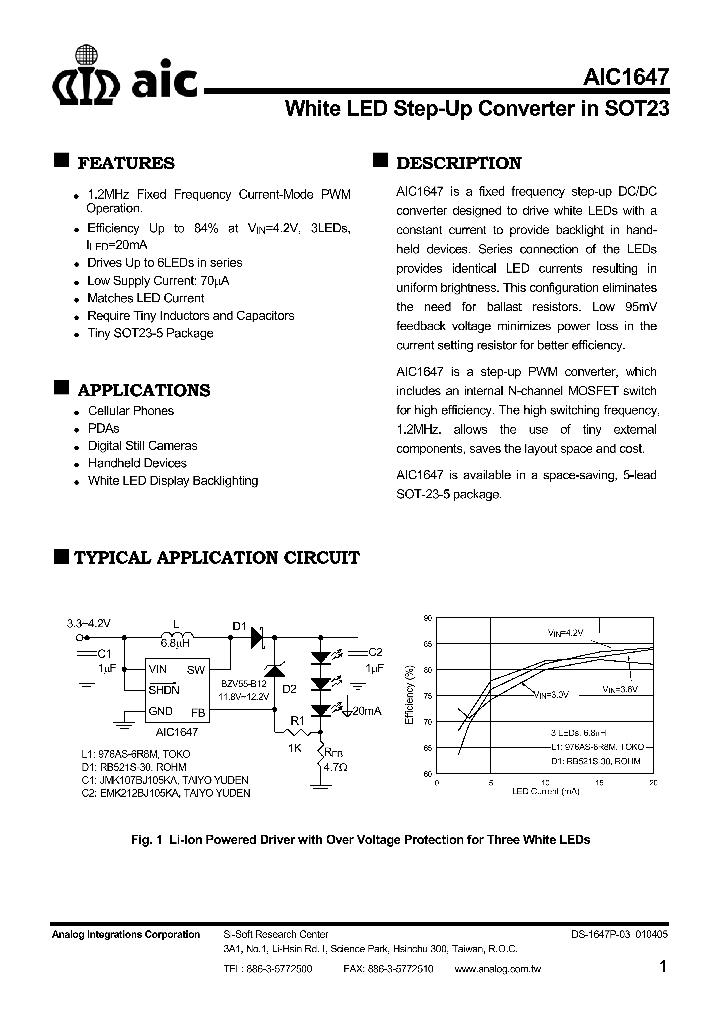 AIC1647PVTR_1208395.PDF Datasheet