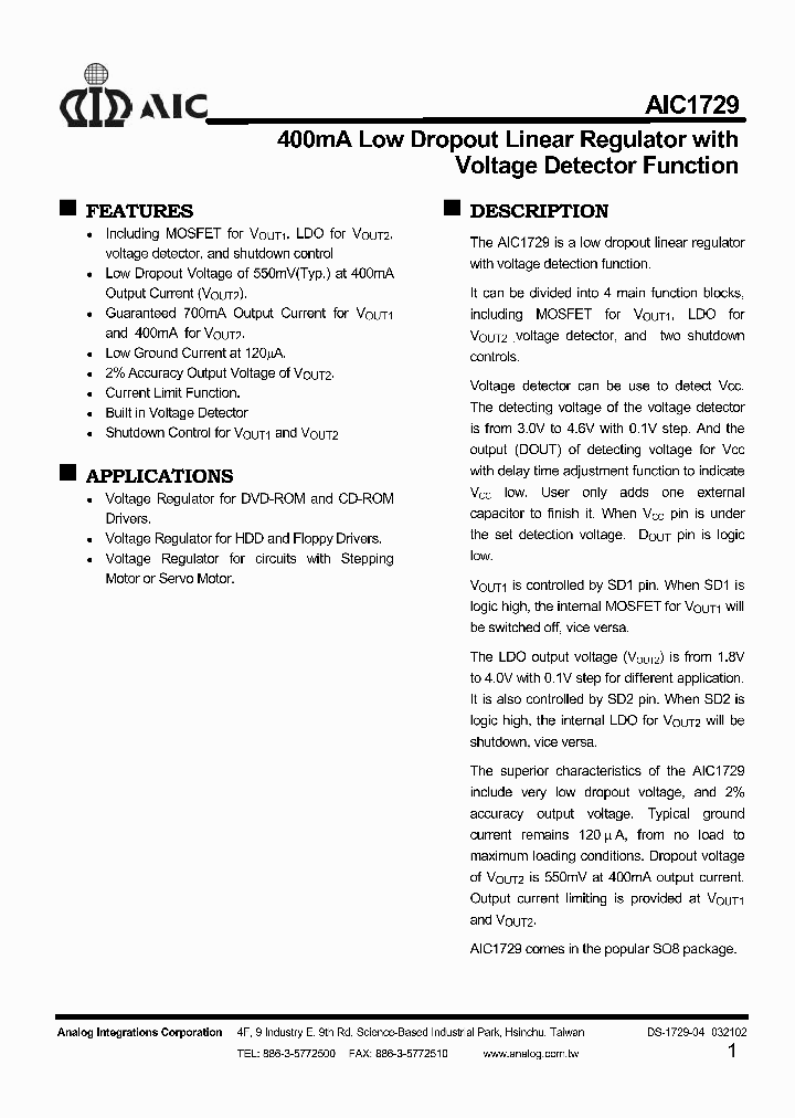 AIC1729-3018CN_1208410.PDF Datasheet