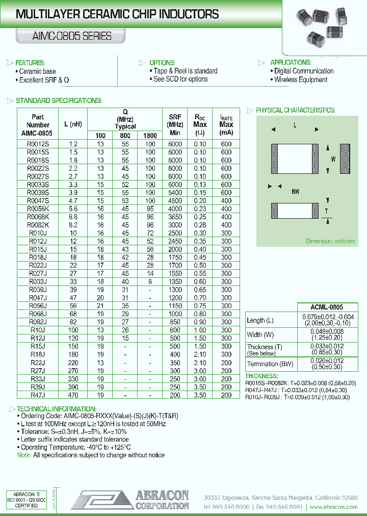 AIMC-0805_1208447.PDF Datasheet
