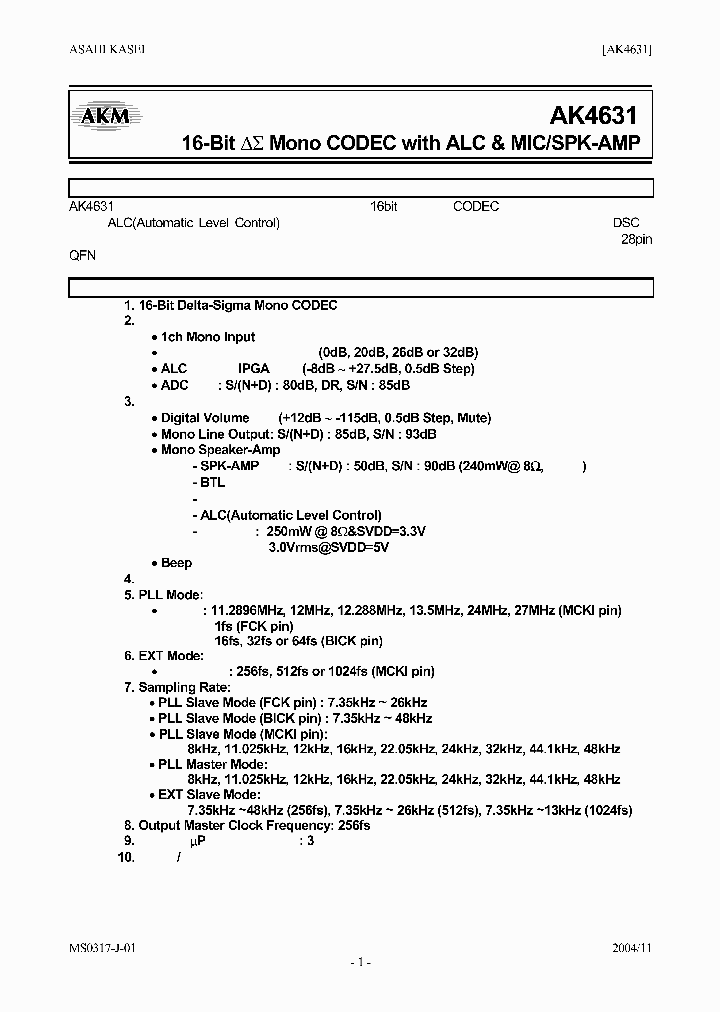 AK4631_926244.PDF Datasheet