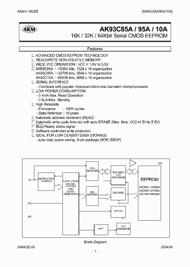 AK93C95AF_1208568.PDF Datasheet