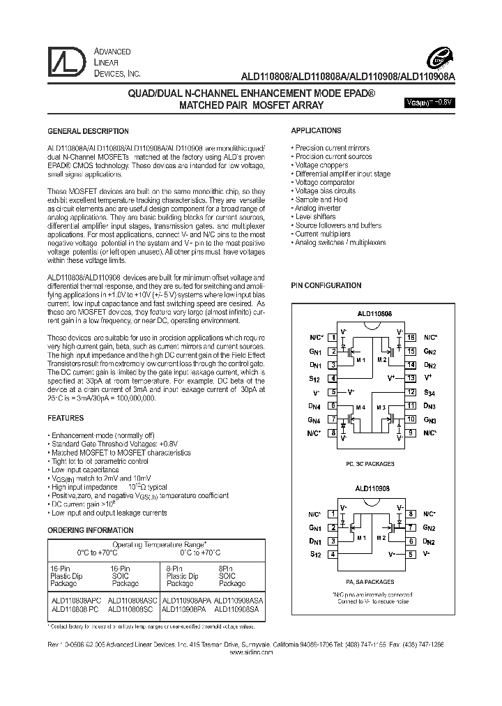 ALD110908SA_1208730.PDF Datasheet