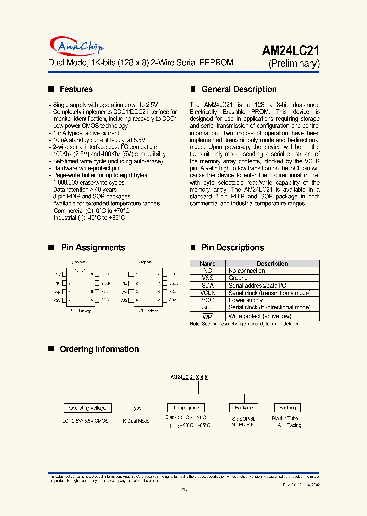 AM24LC21SA_1208909.PDF Datasheet