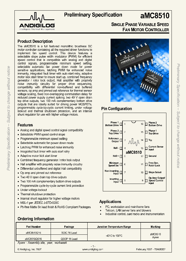 AMC8510QS16_1209471.PDF Datasheet