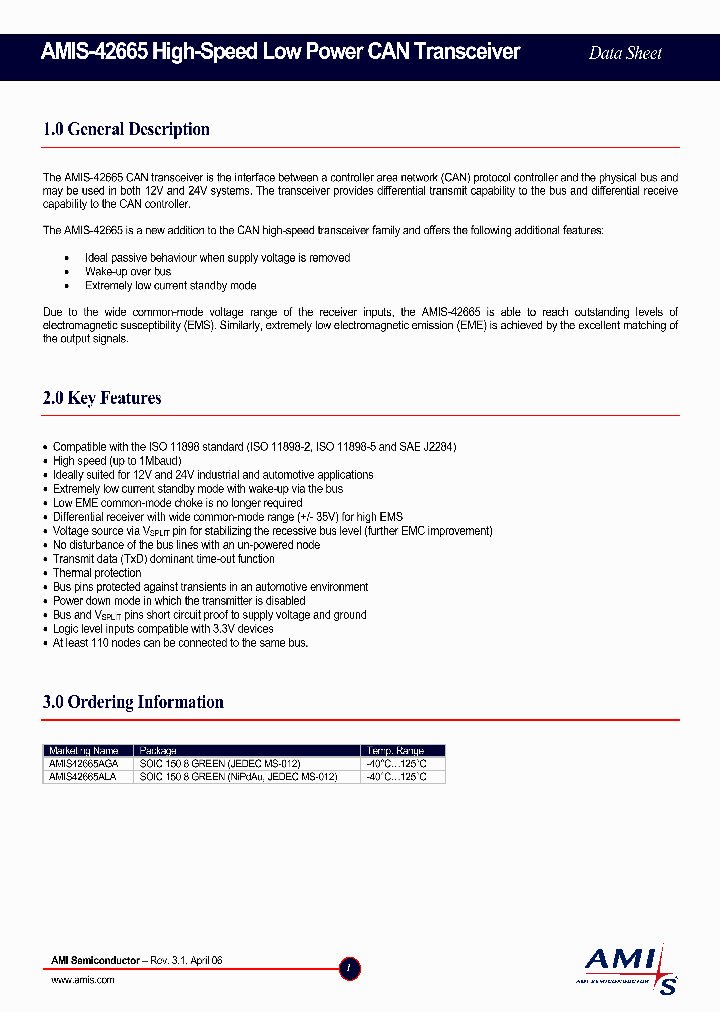 AMIS-42665_1017866.PDF Datasheet