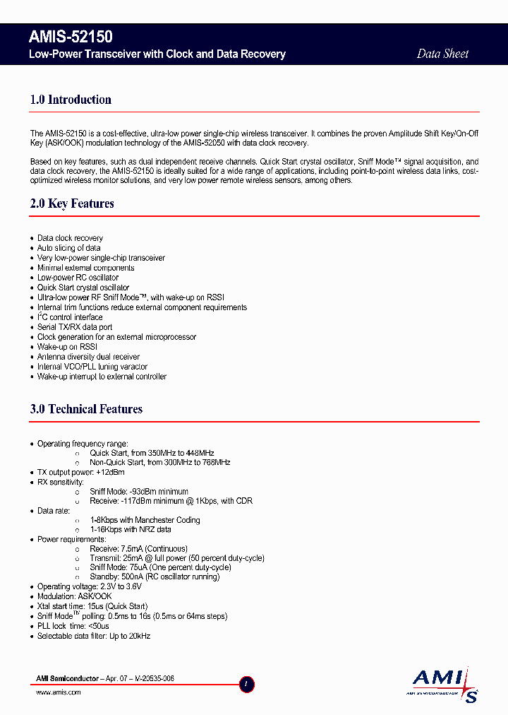 AMIS-52150_1209567.PDF Datasheet