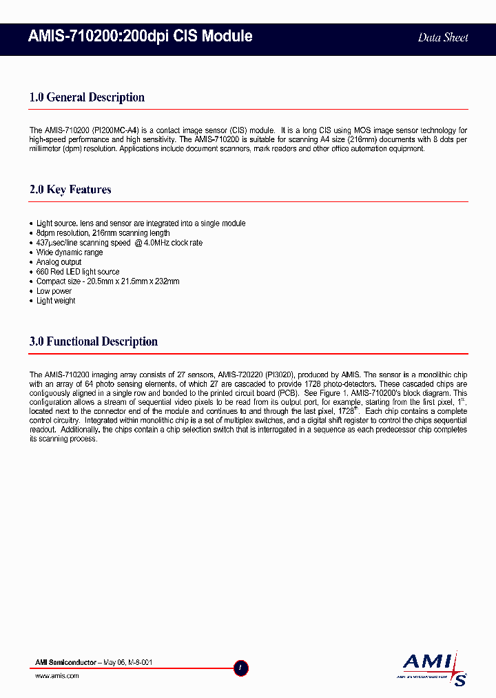 AMIS-710200_1209571.PDF Datasheet