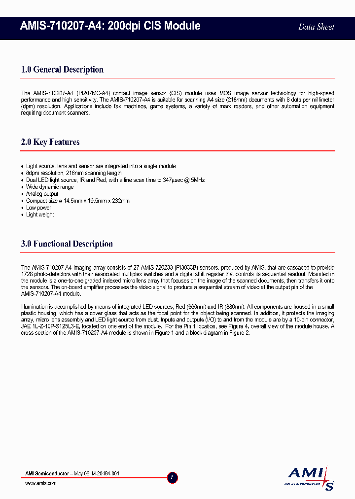 AMIS-710207-A4_1209574.PDF Datasheet