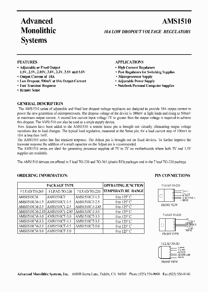 AMS1510CT-50_1209654.PDF Datasheet