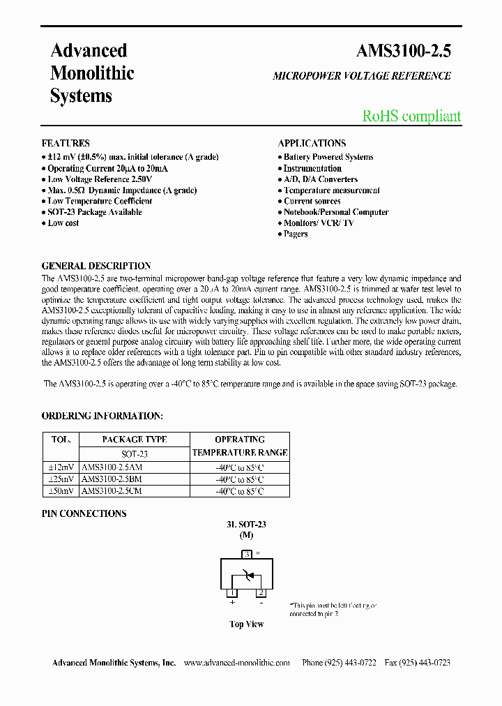AMS3100-25_1189207.PDF Datasheet