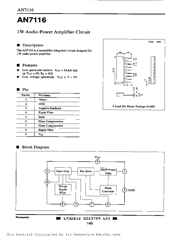 AN7116_1209980.PDF Datasheet