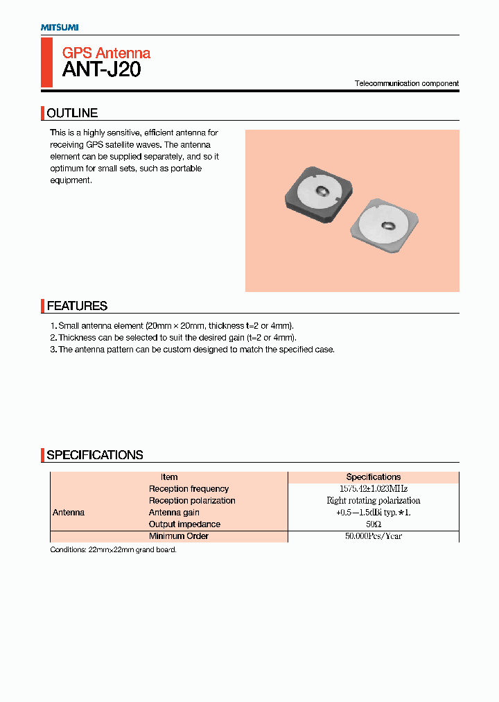 ANT-J20_1210155.PDF Datasheet