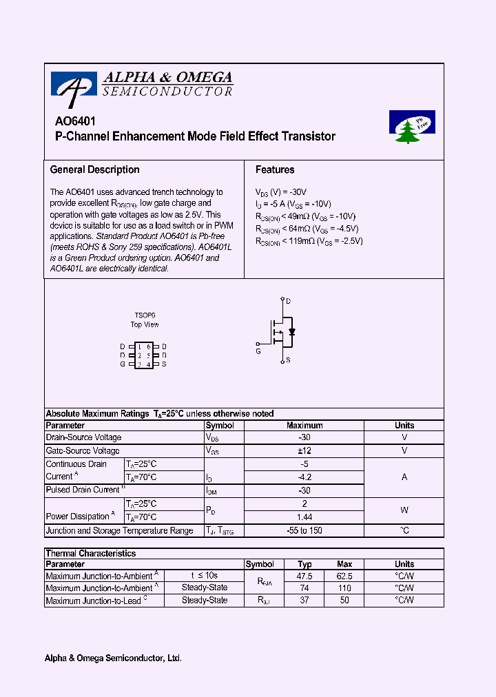 AO6401L_1210208.PDF Datasheet