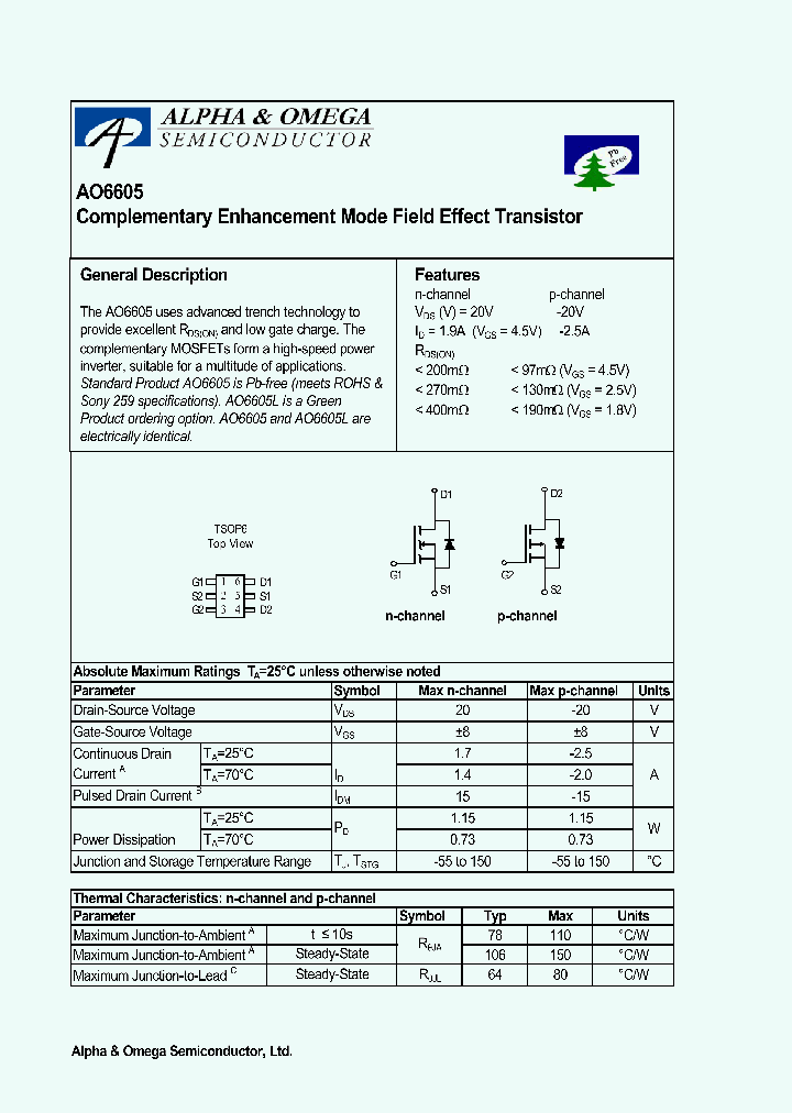 AO6605_1109425.PDF Datasheet
