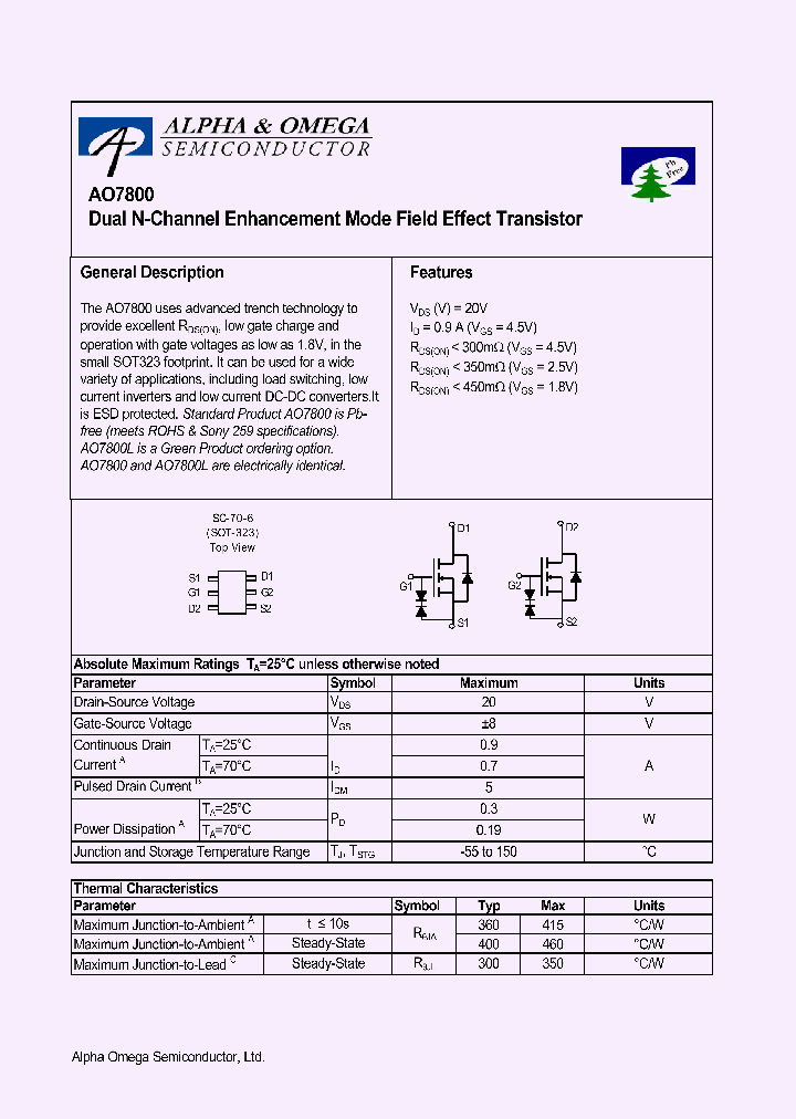 AO7800_1142276.PDF Datasheet