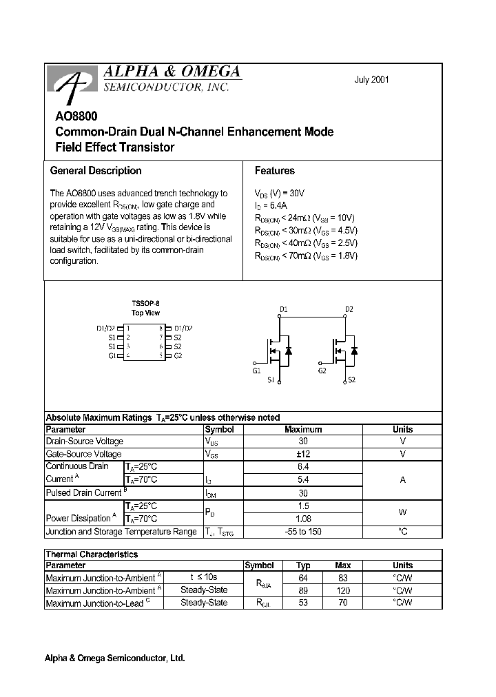 AO8800_1139423.PDF Datasheet