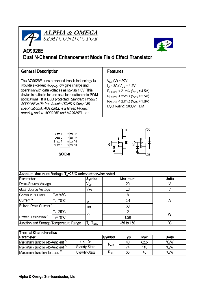 AO9926EL_1210238.PDF Datasheet