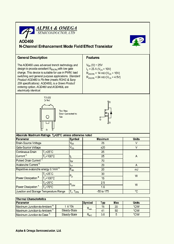 AOD460L_1210262.PDF Datasheet