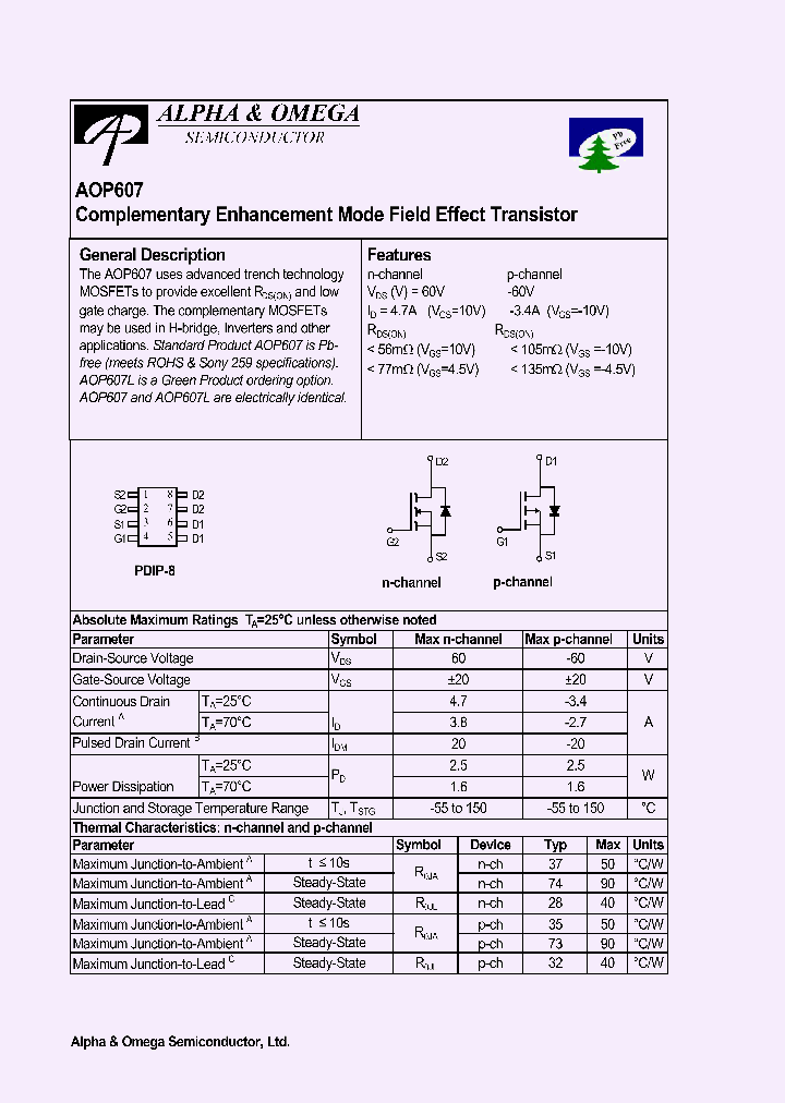 AOP607L_1210290.PDF Datasheet