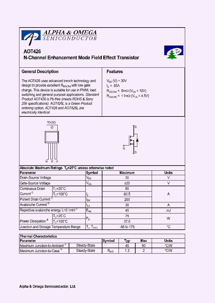 AOT426L_1210301.PDF Datasheet