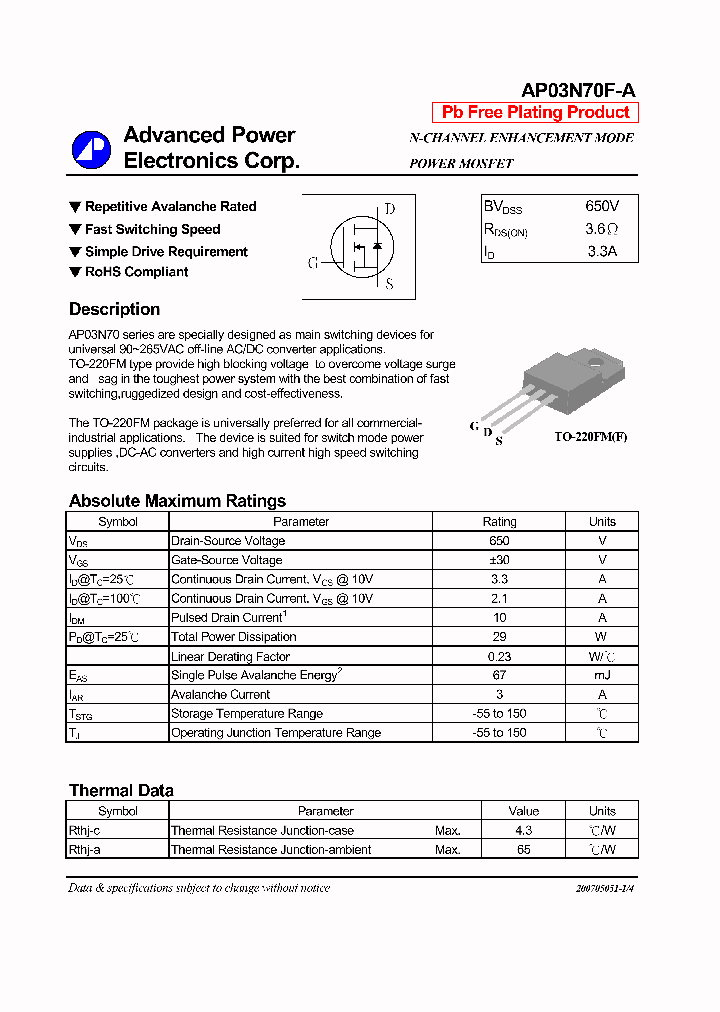 AP03N70F-A_1168893.PDF Datasheet