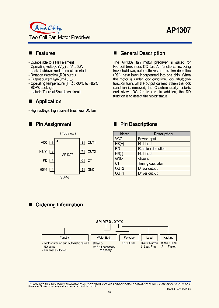 AP1307Z-SLA_1210360.PDF Datasheet