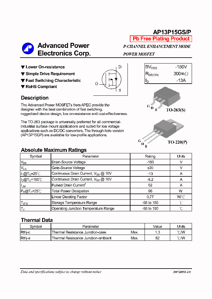 AP13P15GP_1168482.PDF Datasheet