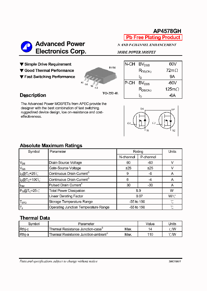 AP4578GH_1168591.PDF Datasheet
