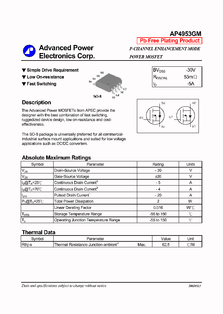 AP4953GM_1061888.PDF Datasheet