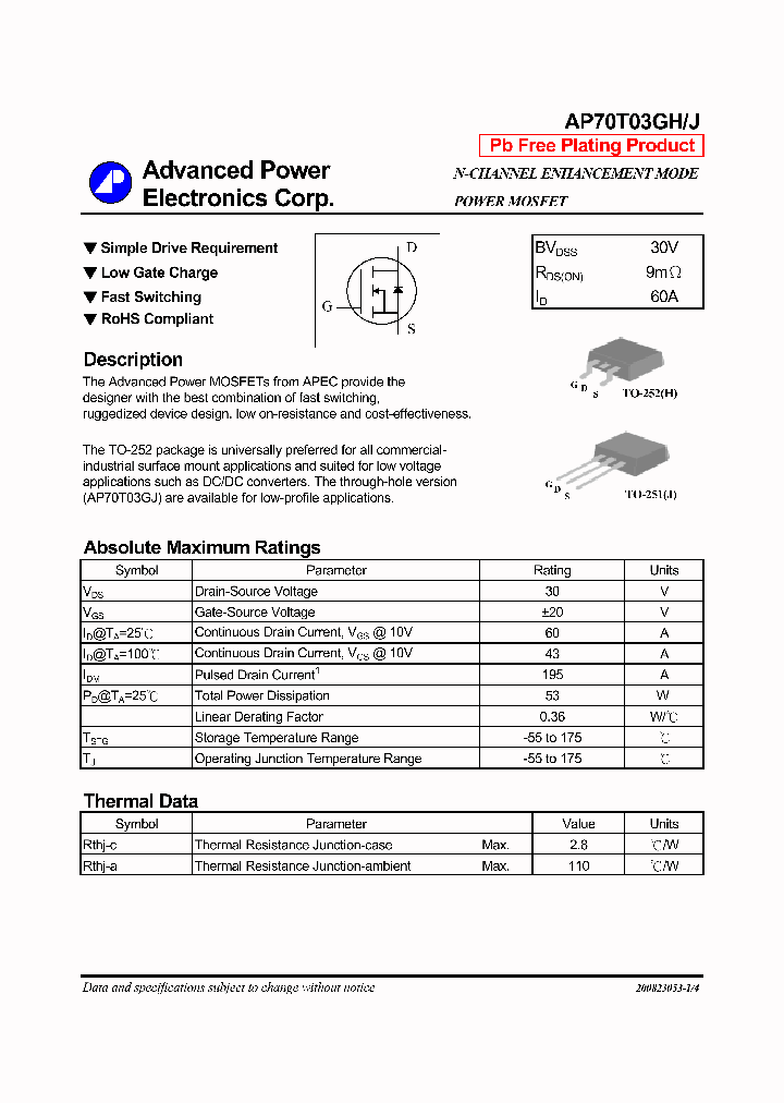 AP70T03GH_1134047.PDF Datasheet