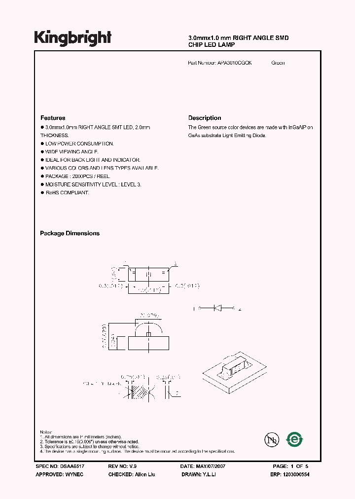 APA3010CGCK_1086433.PDF Datasheet