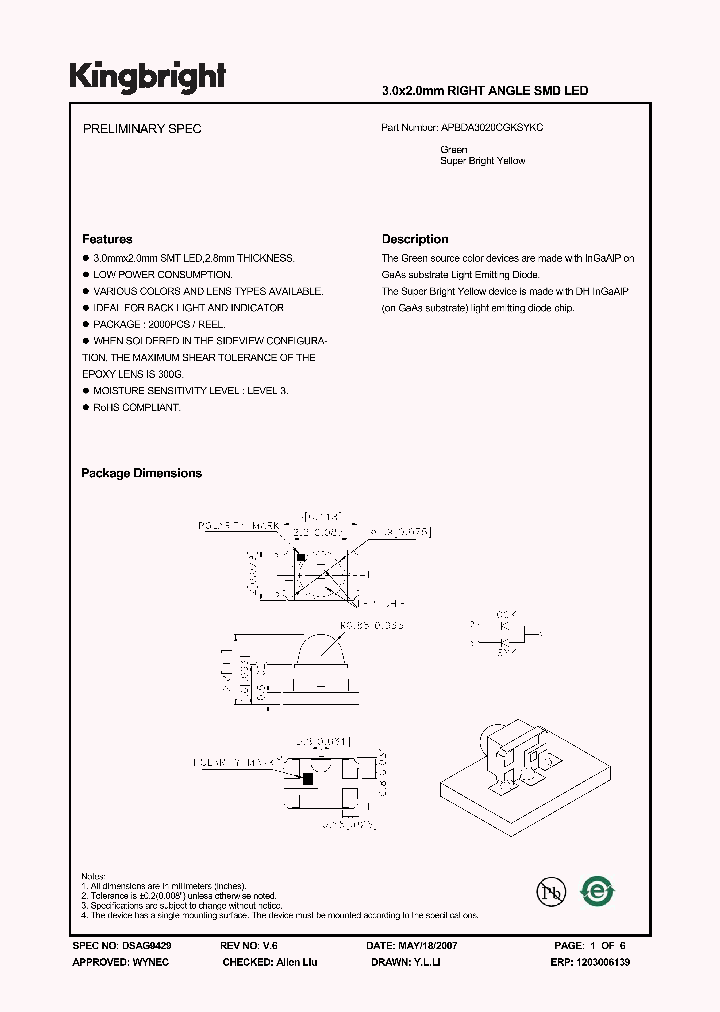 APBDA3020CGKSYKC_1210701.PDF Datasheet