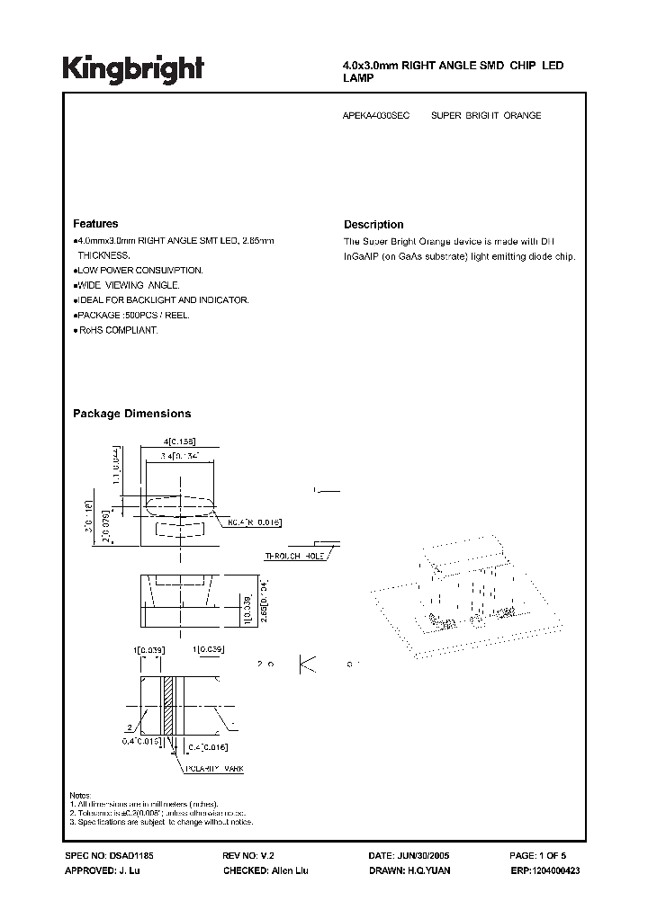APEKA4030SEC_1210842.PDF Datasheet