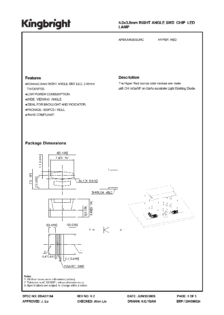 APEKA4030SURC_1210843.PDF Datasheet