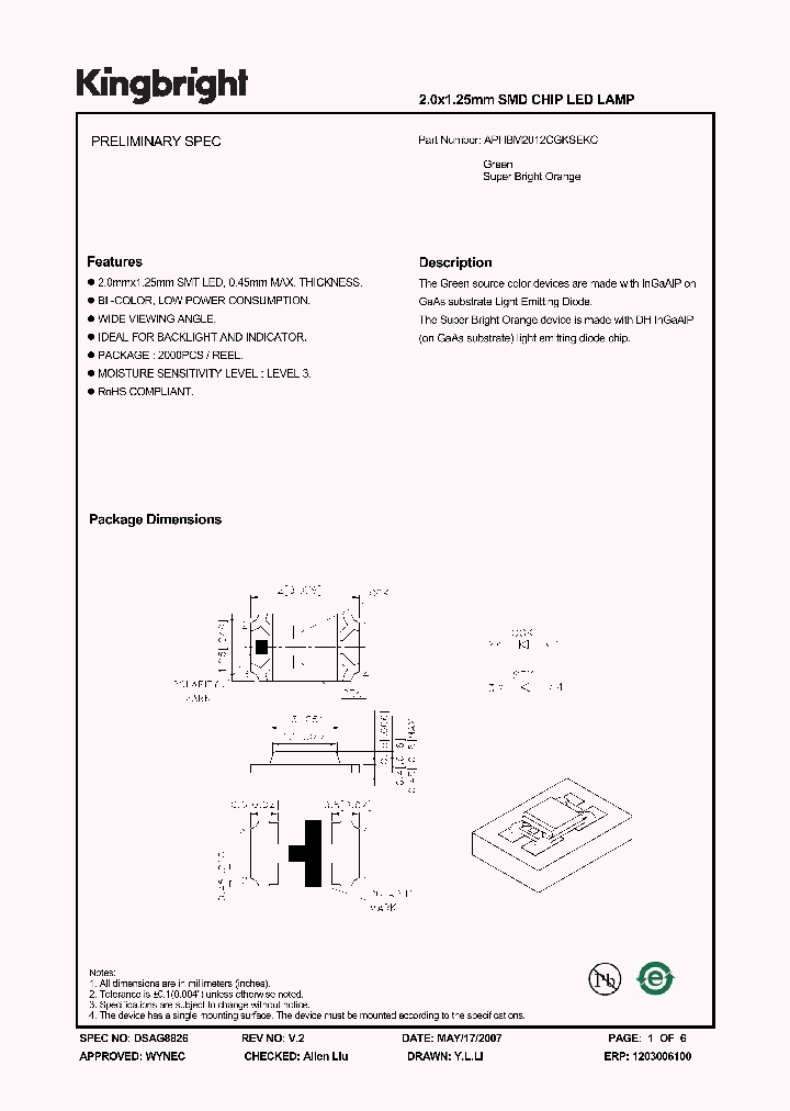 APHBM2012CGKSEKC_1210856.PDF Datasheet