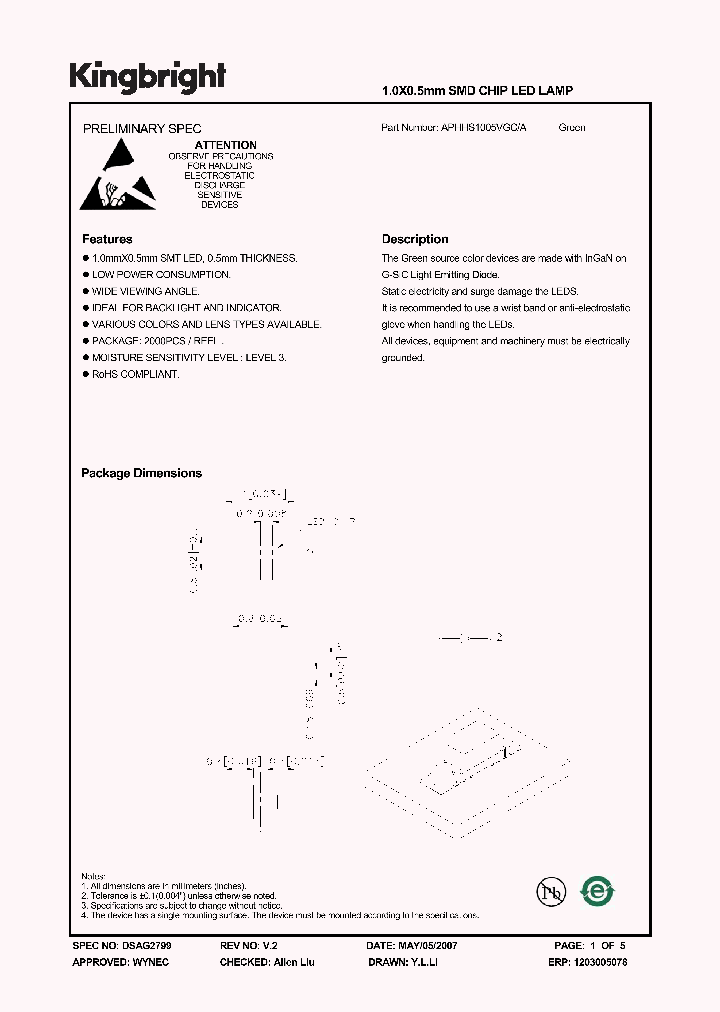 APHHS1005VGCA_1210879.PDF Datasheet