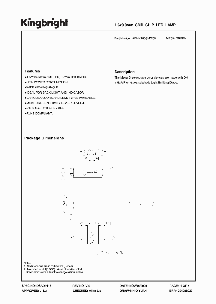 APHK1608MGCK_1210884.PDF Datasheet