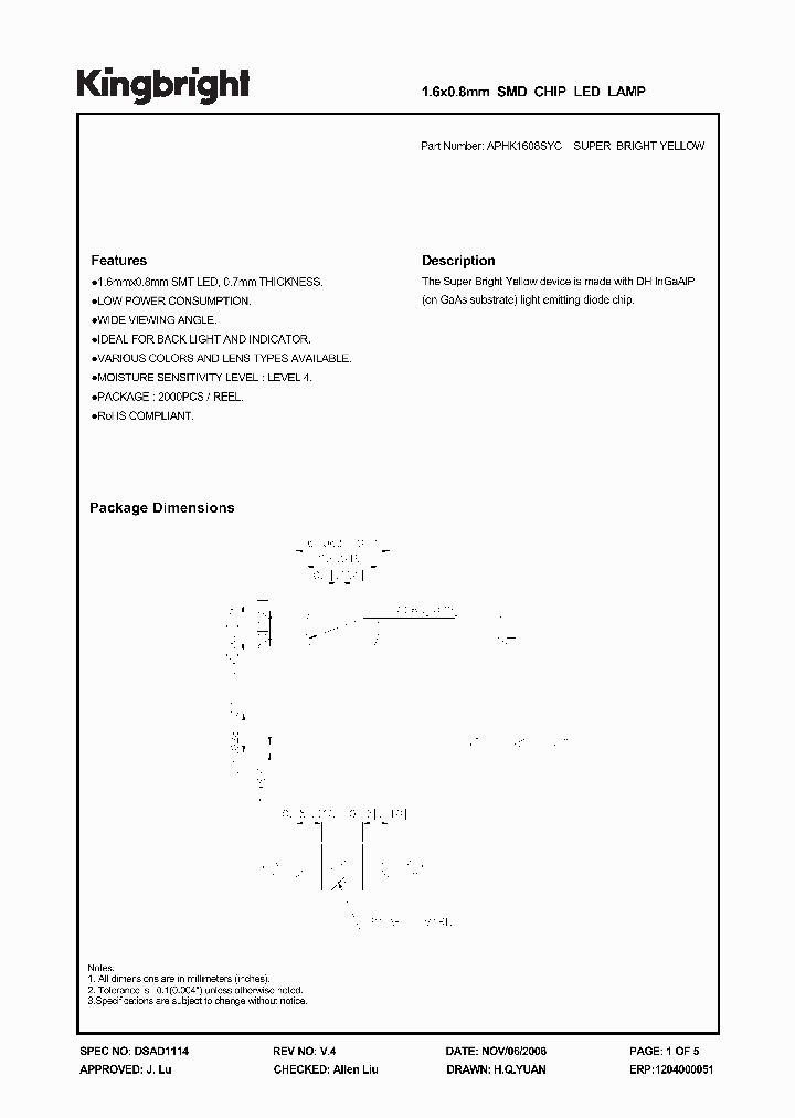 APHK1608SYC_1210892.PDF Datasheet
