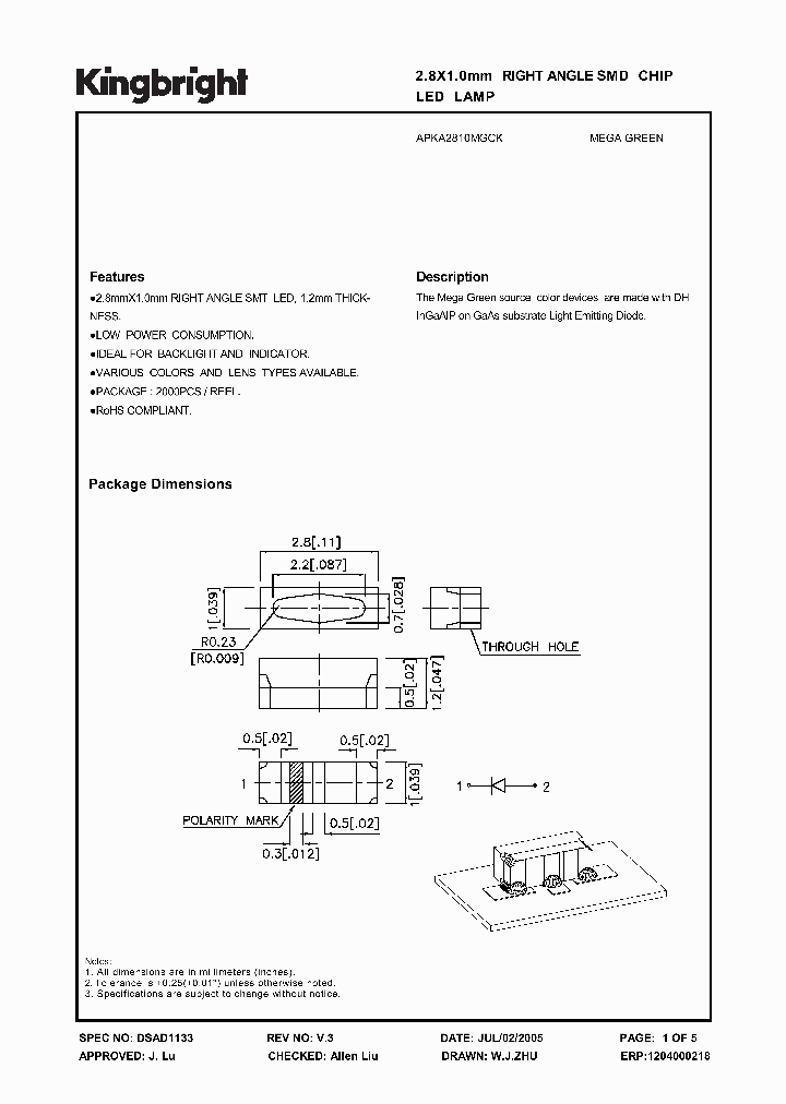 APKA2810MGCK_1210963.PDF Datasheet