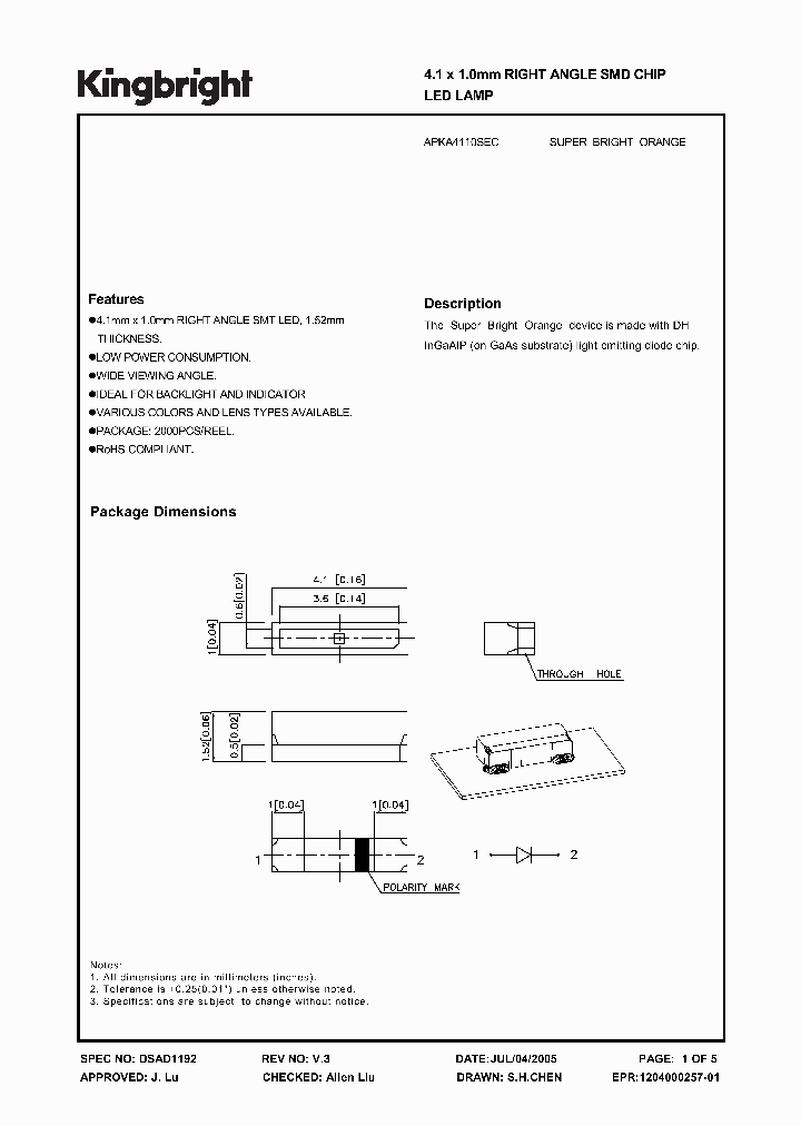 APKA4110SEC_1210980.PDF Datasheet