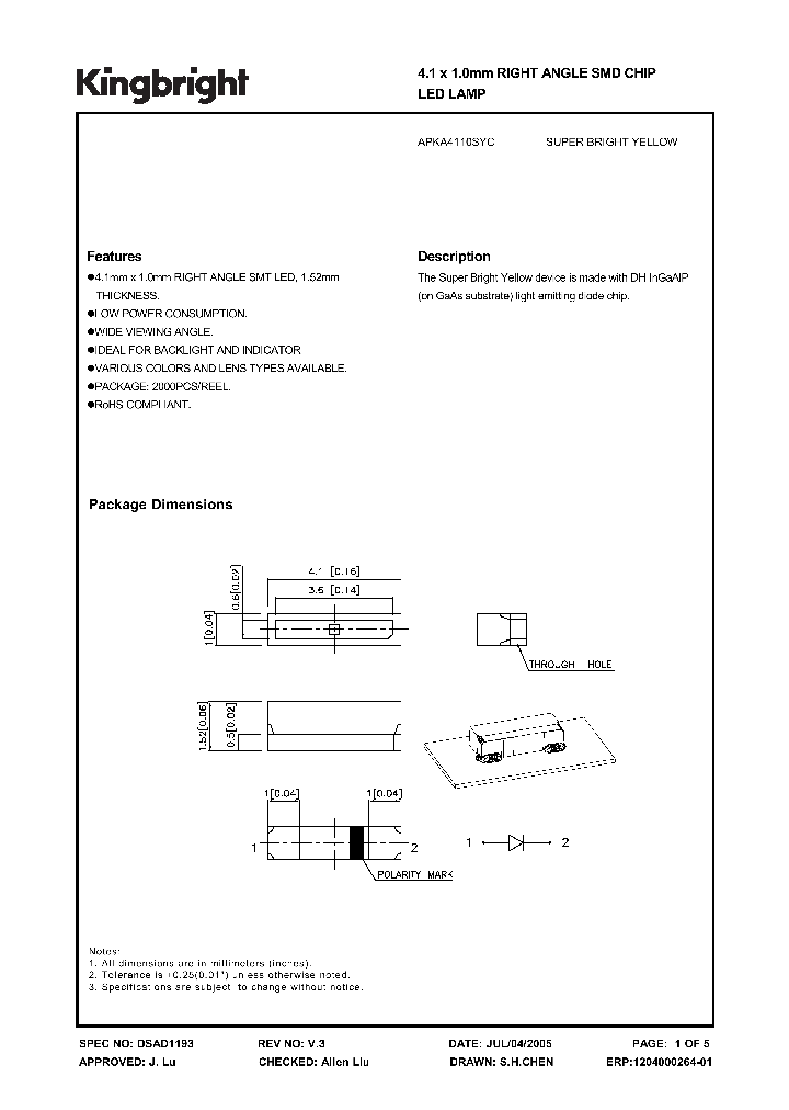 APKA4110SYC_1210983.PDF Datasheet