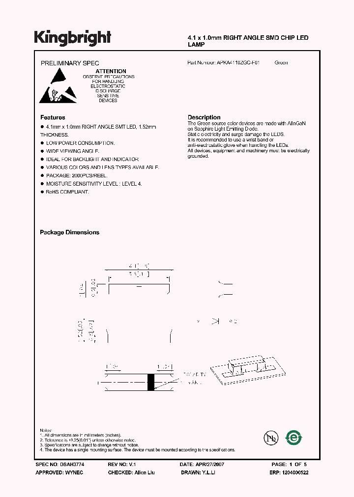 APKA4110ZGC-F01_1210987.PDF Datasheet