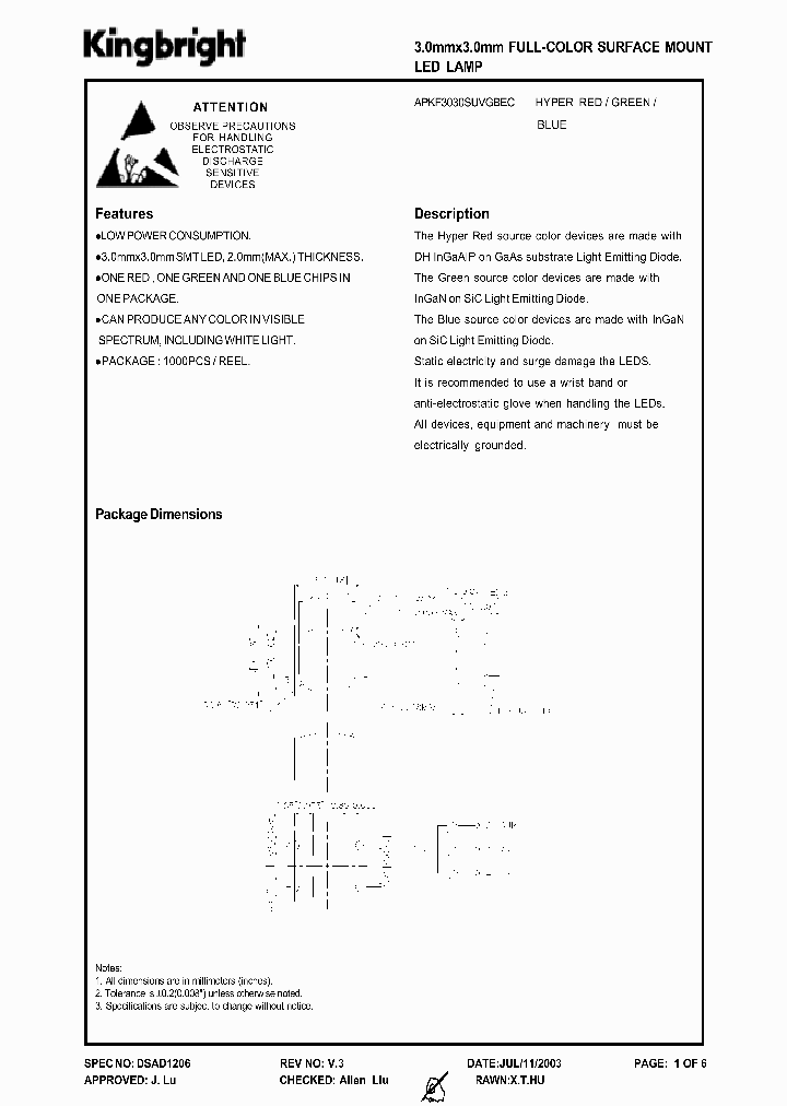 APKF3030SUVGBEC_1210996.PDF Datasheet