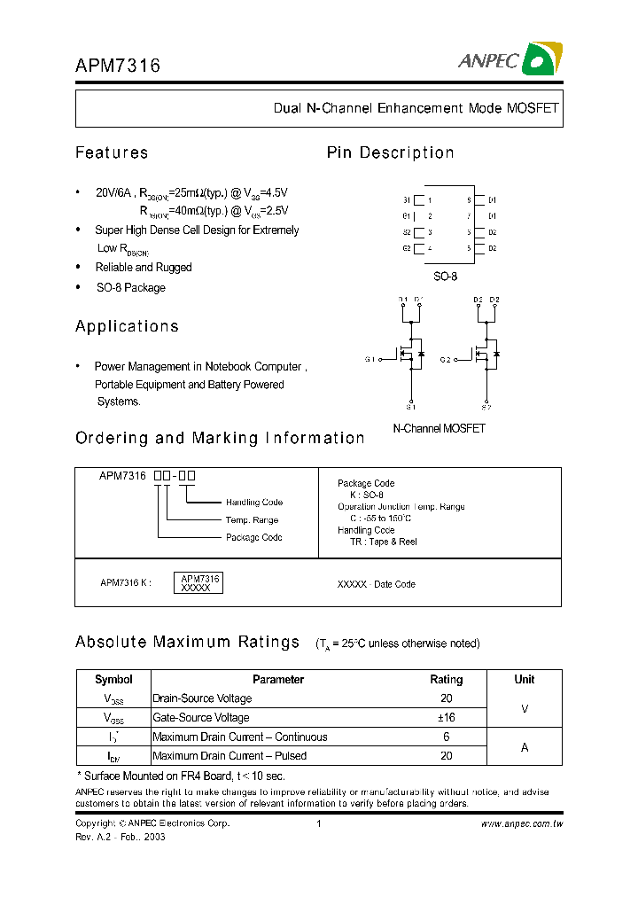 APM7316_1211156.PDF Datasheet