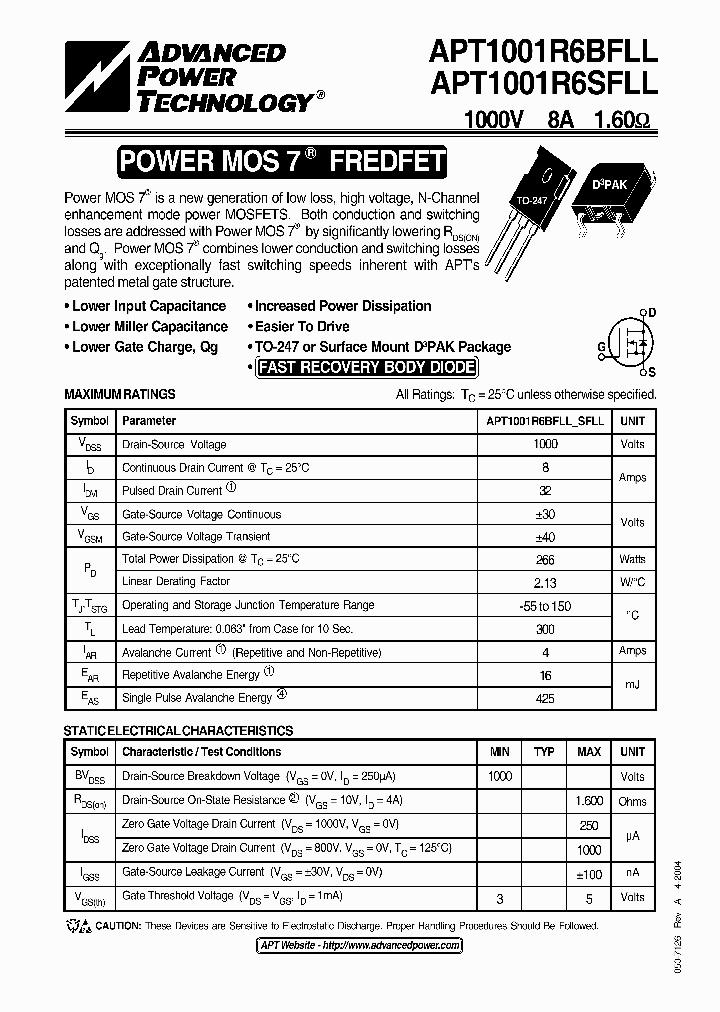 APT1001R6SFLL_939941.PDF Datasheet