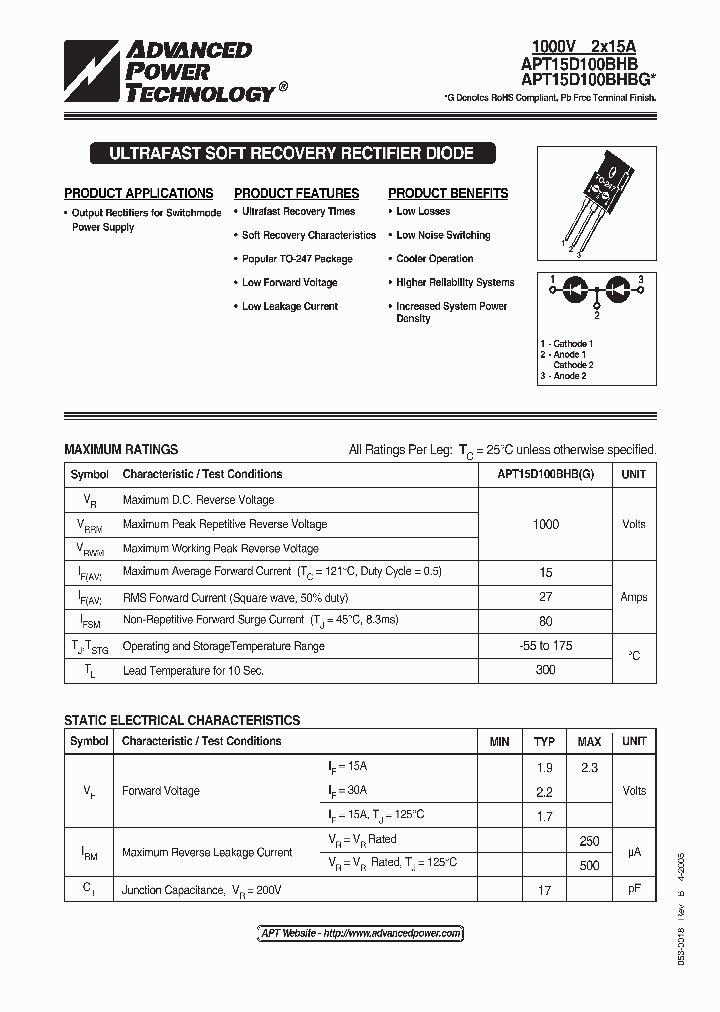 APT15D100BHBG_1135296.PDF Datasheet