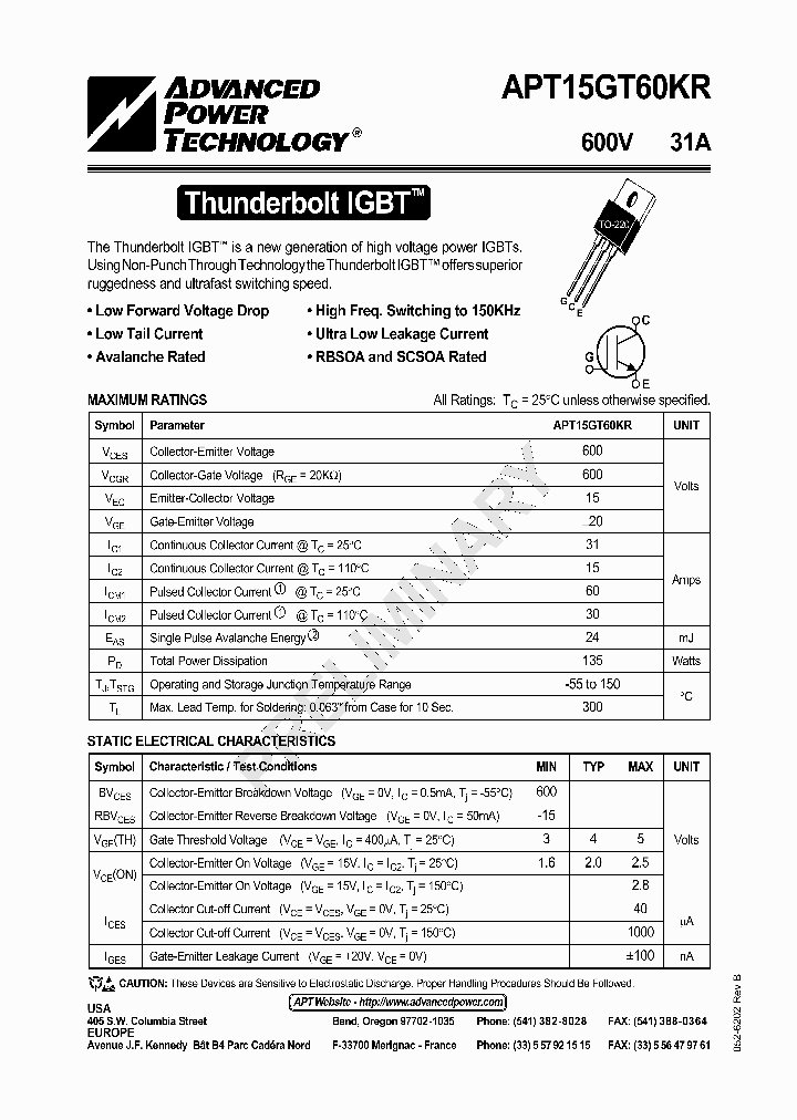 APT15GT60KR_1211387.PDF Datasheet