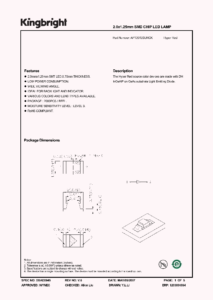 APT2012SURCK_1211437.PDF Datasheet