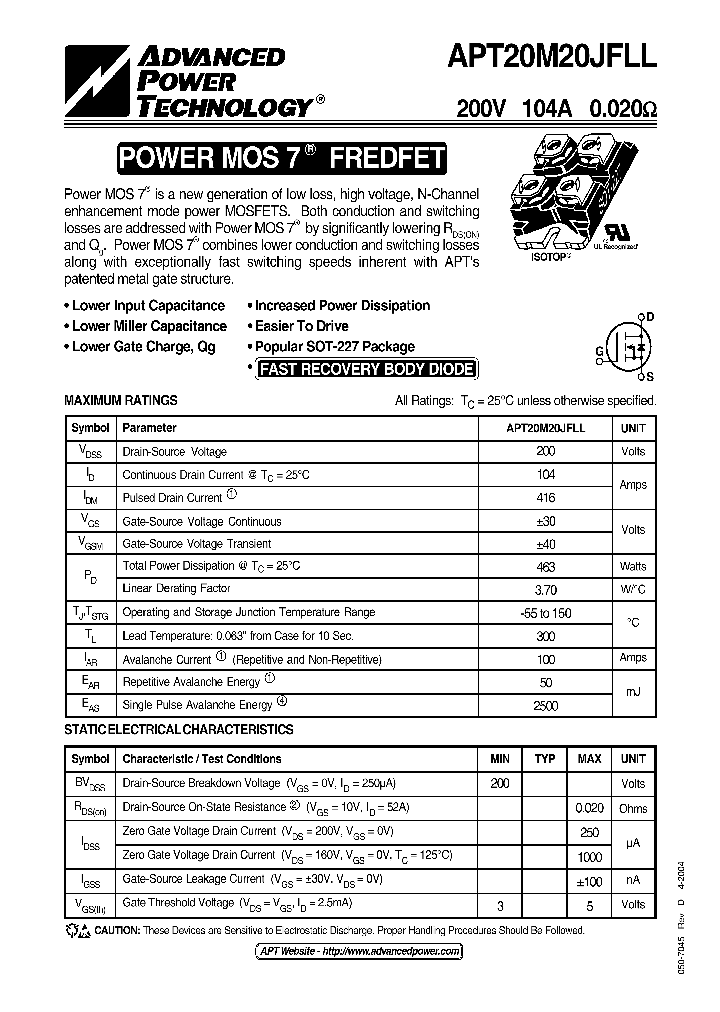 APT20M20JFLL04_1211460.PDF Datasheet